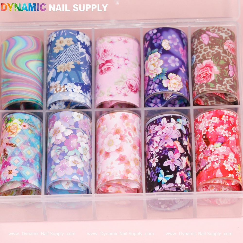 Flower Nail Art Foils for Salon Workflow Efficiency