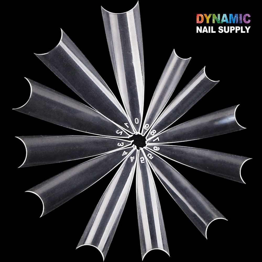 600 clear and natural stiletto tips - 3