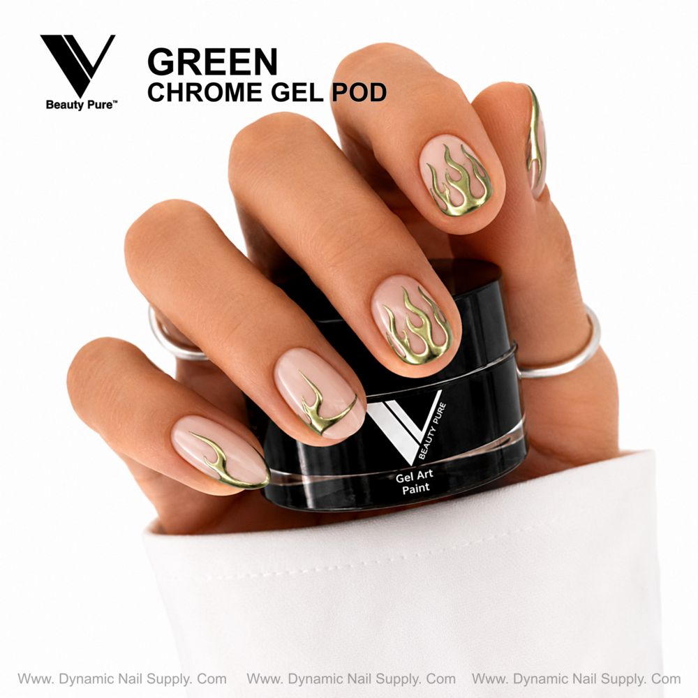 Beginner Guide: Green Chrome Gel Pod Art Techniques