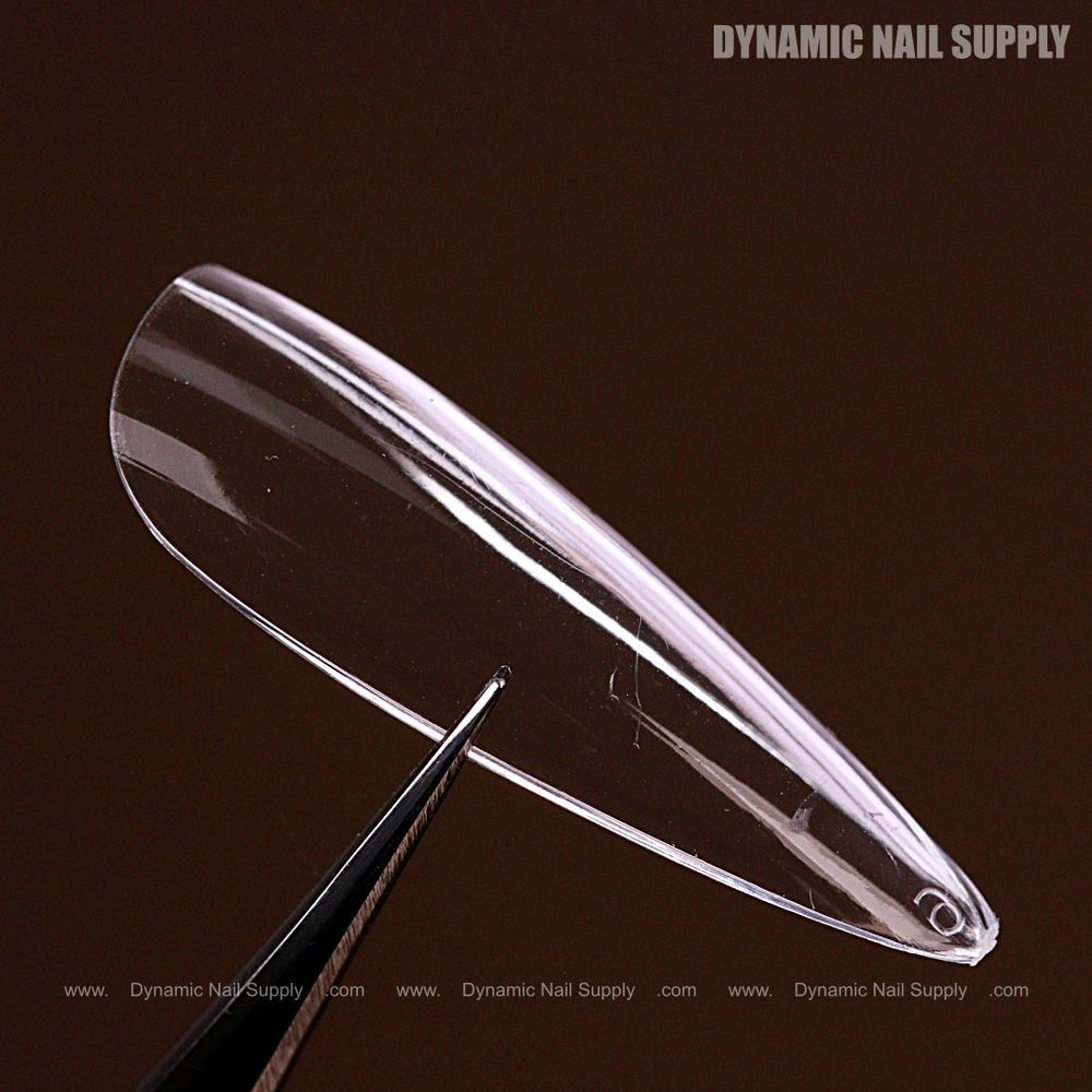 long natural almond gel tips - 9